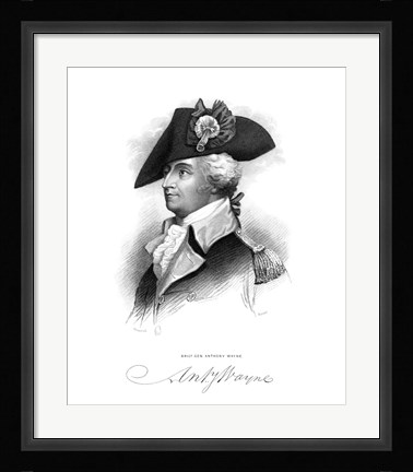 Framed General Anthony Wayne (Revolutionary War) Print