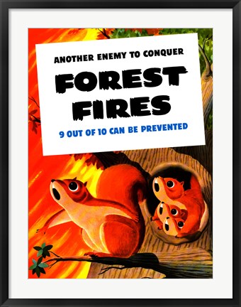 Framed Another Enemy - Forest Fires Print