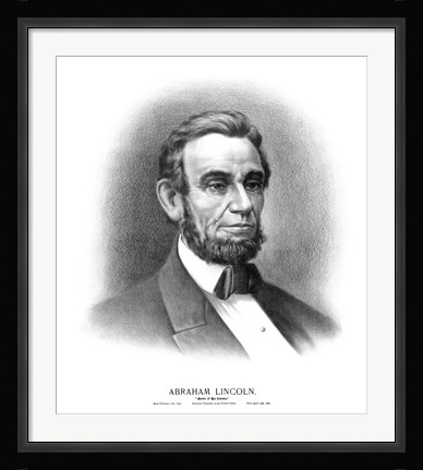 Framed President Abraham Lincoln Print