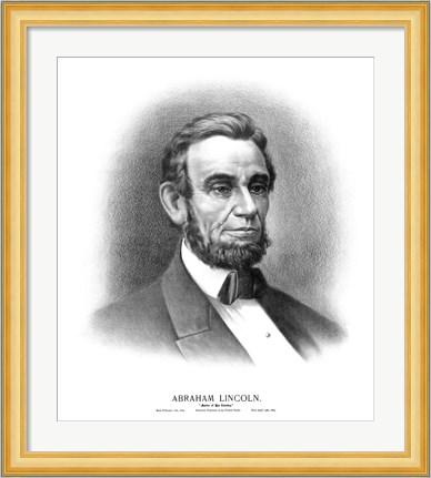 Framed President Abraham Lincoln Print