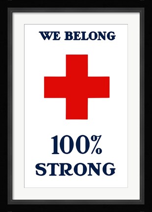 Framed Red Cross - We Belong Print
