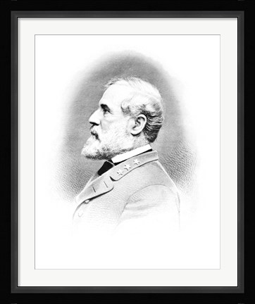 Framed General Robert E Lee (Vintage Civil War) Print