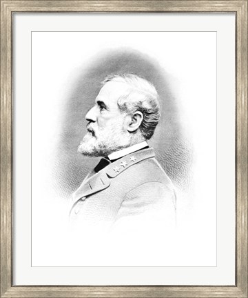 Framed General Robert E Lee (Vintage Civil War) Print