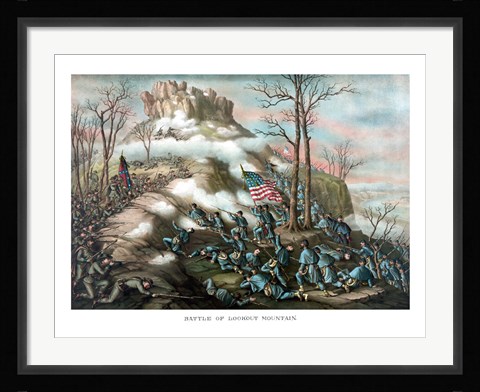 Framed Battle of Lookout Mountain Print