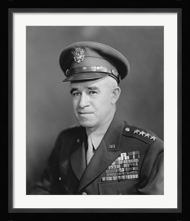 Framed Four Star General Omar Bradley (WWII) Print