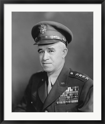 Framed Four Star General Omar Bradley (WWII) Print