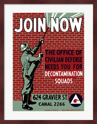 Framed Decontamination Squads - Join Now Print