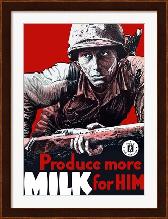 Framed Produce More Milk for Him Print