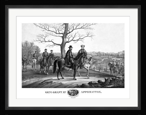 Framed Generals Robert E Lee and Ulysses S Grant Print