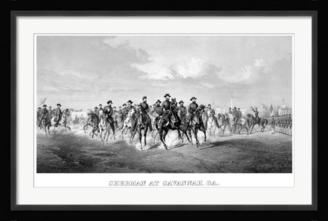 Framed Sherman at Savannah, GA Print