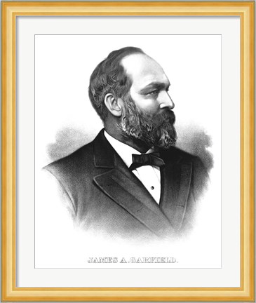 Framed James A. Garfield Print