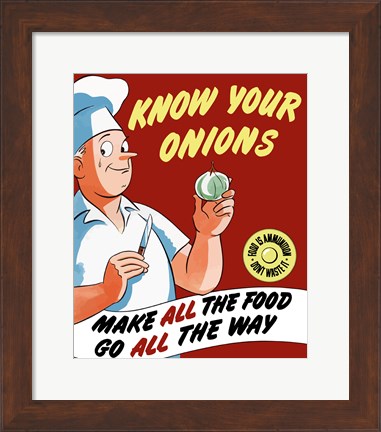 Framed Know Your Onions Print