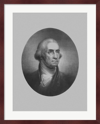 Framed President George Washington (vintage bust) Print