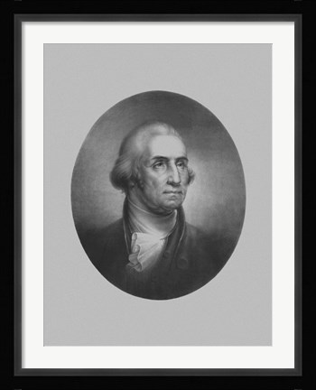 Framed President George Washington (vintage bust) Print