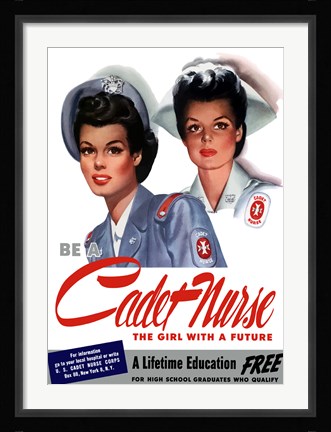 Framed Be a Cadet Nurse Print