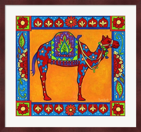 Framed Mosaic Camel Print