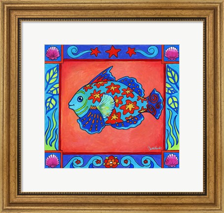 Framed Mosaic Fish Print