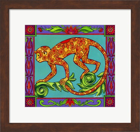 Framed Mosaic Monkey Print