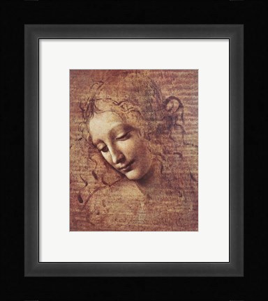 Framed Head of a Young Woman with Tousled Hair Print