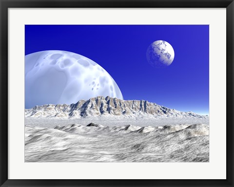 Framed Artist&#39;s concept of an Alien Planetary System Print