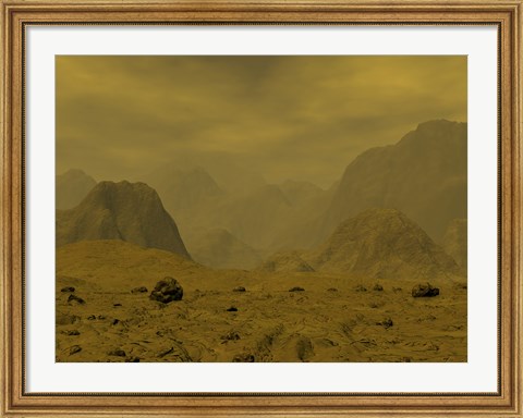 Framed Artist&#39;s concept of the Surface of Venus Print