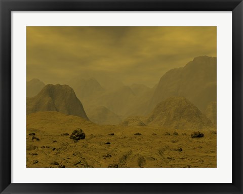 Framed Artist&#39;s concept of the Surface of Venus Print