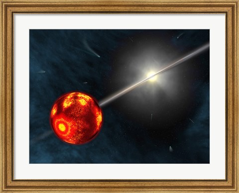 Framed Artist&#39;s Concept of the Formation of the Solar System Print