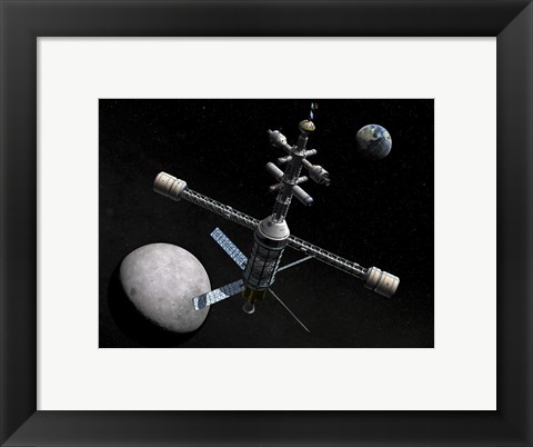 Framed Artist&#39;s Concept of a Lunar Cycler Print