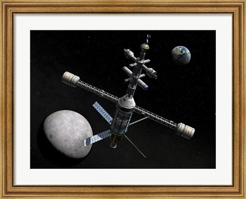 Framed Artist&#39;s Concept of a Lunar Cycler Print