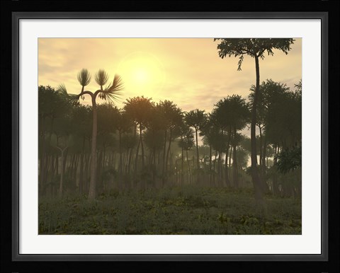 Framed Carboniferous forest of Midwestern North America Print