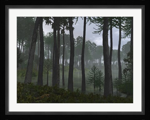 Framed Forest of Cordaites and Araucaria Print