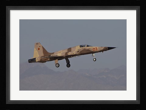 Framed F-5N Aggressor Aircraft of the US Marine Corps Print