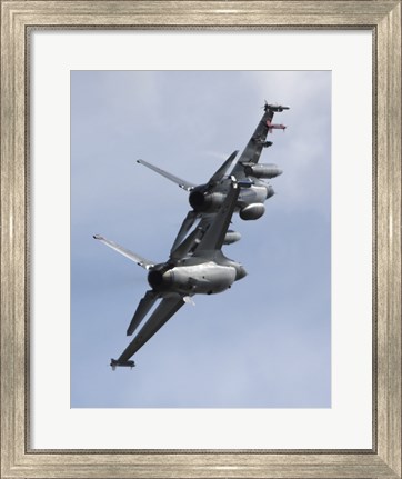 Framed Danish F-16A and F-16B in formation Print