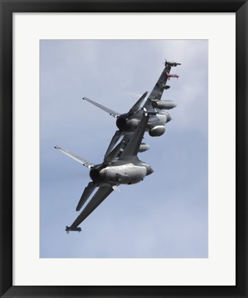 Framed Danish F-16A and F-16B in formation Print