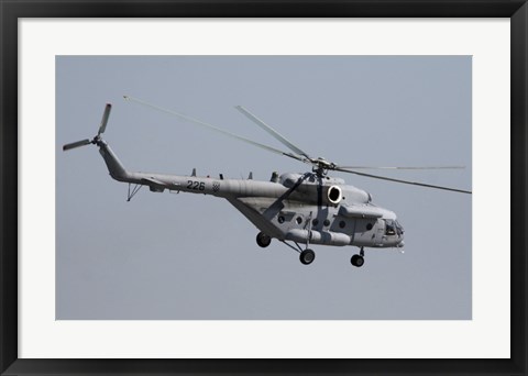 Framed Croatian Mil Mi-17 Helicopter in Flight Over Germany Print