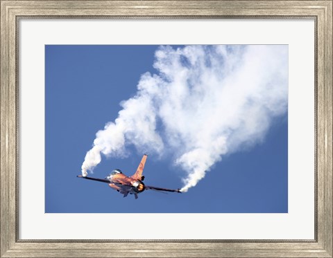 Framed Dutch Air Force F-16A During a Turning and Burning Demonstration Print