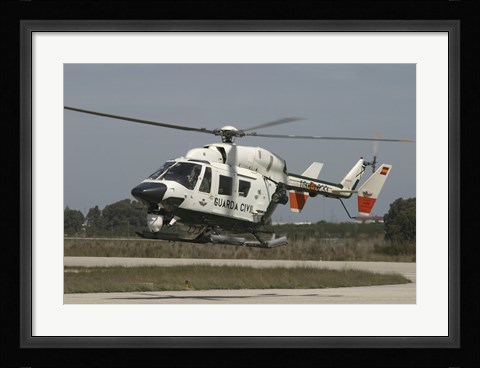 Framed BK117 utility Helicopter of the Spanish Civil Guard Print