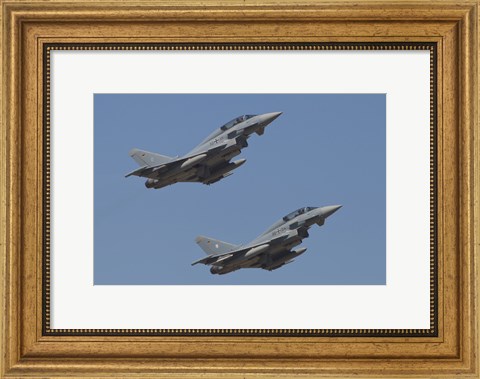 Framed pair of Eurofighter Typhoon Aircraft from the German Air Force Print