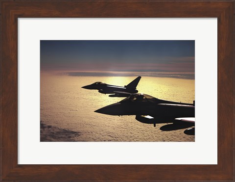 Framed Two German Air Force Eurofighter Typhoon&#39;s over France Print