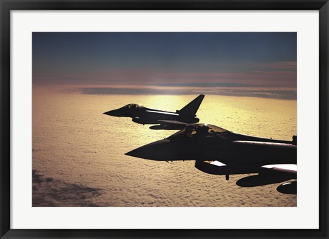 Framed Two German Air Force Eurofighter Typhoon&#39;s over France Print