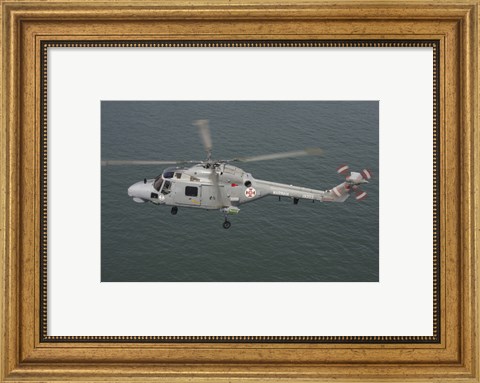 Framed Sea Lynx helicopter of the Portuguese Navy Print
