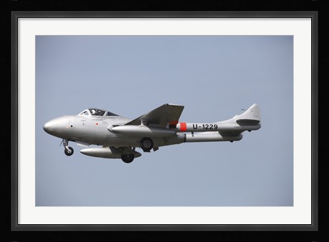 Framed De Havilland DH 112 Venom Jet Trainer of the Swiss Air Force Print