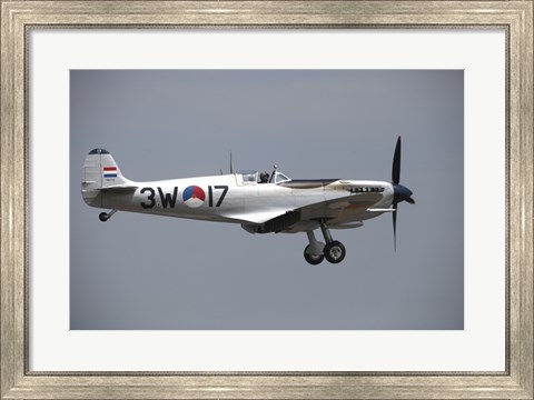 Framed Supermarine Spitfire of the Dutch Historic Flight Team Print