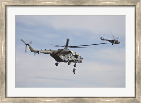 Framed Czech Air Force Mi-171 Hips Training for Service Print