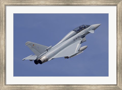 Framed German Air Force Eurofighter Typhoon in Flight Over Germany Print