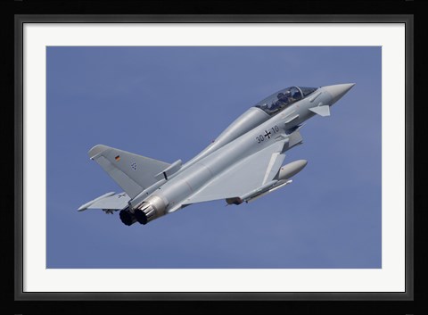 Framed German Air Force Eurofighter Typhoon in Flight Over Germany Print