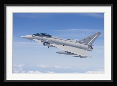 Framed Italian Air Force Eurocopter Typhoon Jet Print