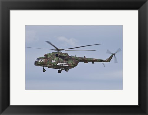 Framed Slovakian Mi-17 with Digital Camouflage Print