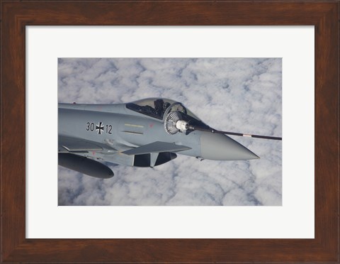 Framed German Air Force Eurofighter Typhoon during in-Flight Refueling Print