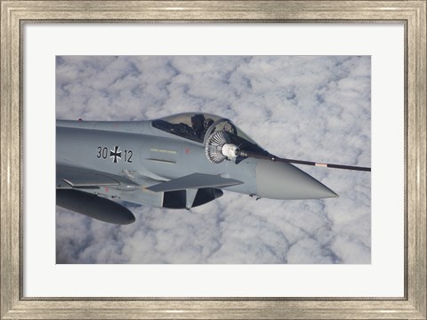 Framed German Air Force Eurofighter Typhoon during in-Flight Refueling Print
